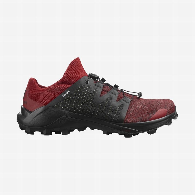 Salomon Israel CROSS /PRO - Mens Trail Running Shoes - Red/Black (YIUV-29843)